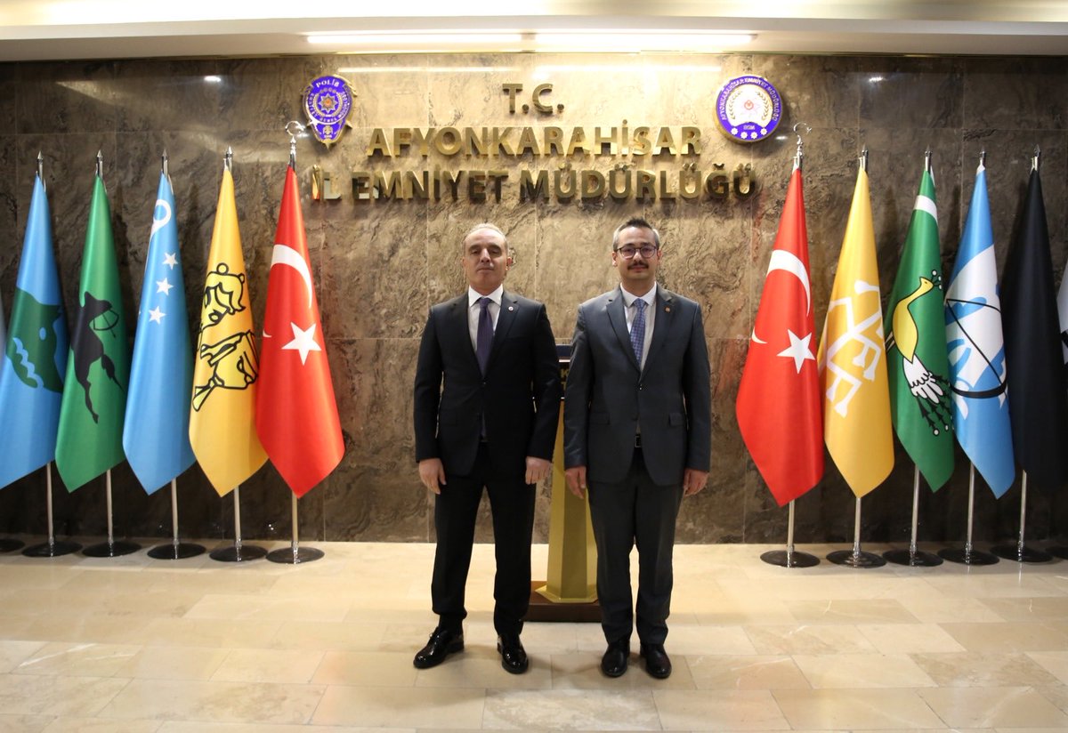 İhsaniye Kaymakamı Yanıktepe, Afyonkarahisar Emniyet Müdürü EROL'u Ziyaret Etti