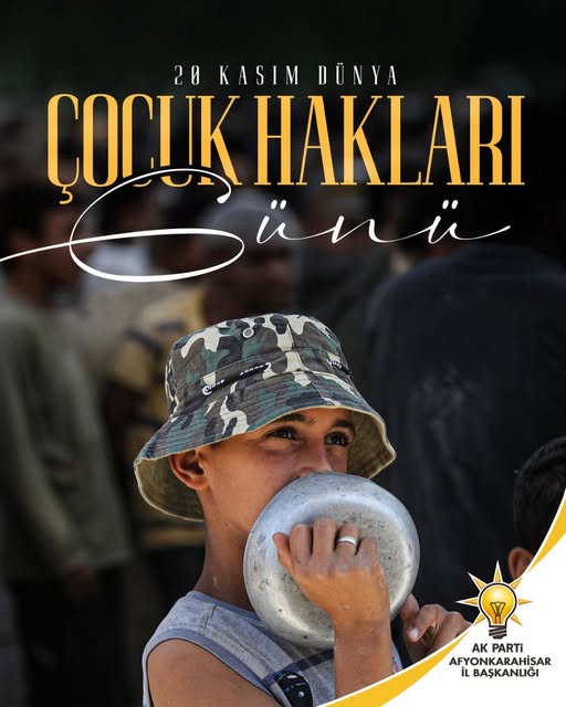 Afyonkarahisar AK Parti'den Dünya Çocuk Hakları Günü Mesajı: Filistinli Çocukların Adalet Sesiyiz