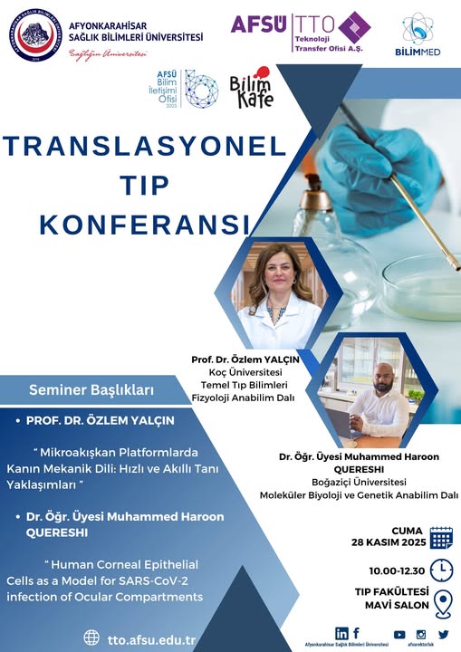 Afyonkarahisar'da Translasyonel Tıp Konferansı Düzenlenecek
