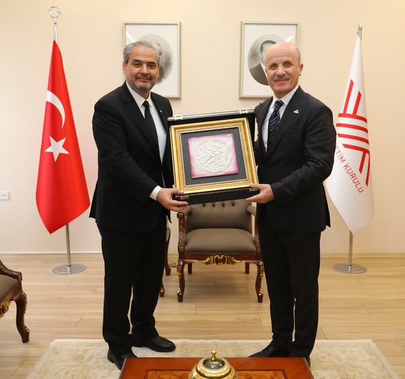 AFSÜ Rektörü Aslan, YÖK Başkanı Özvar'ı Ziyaret Etti