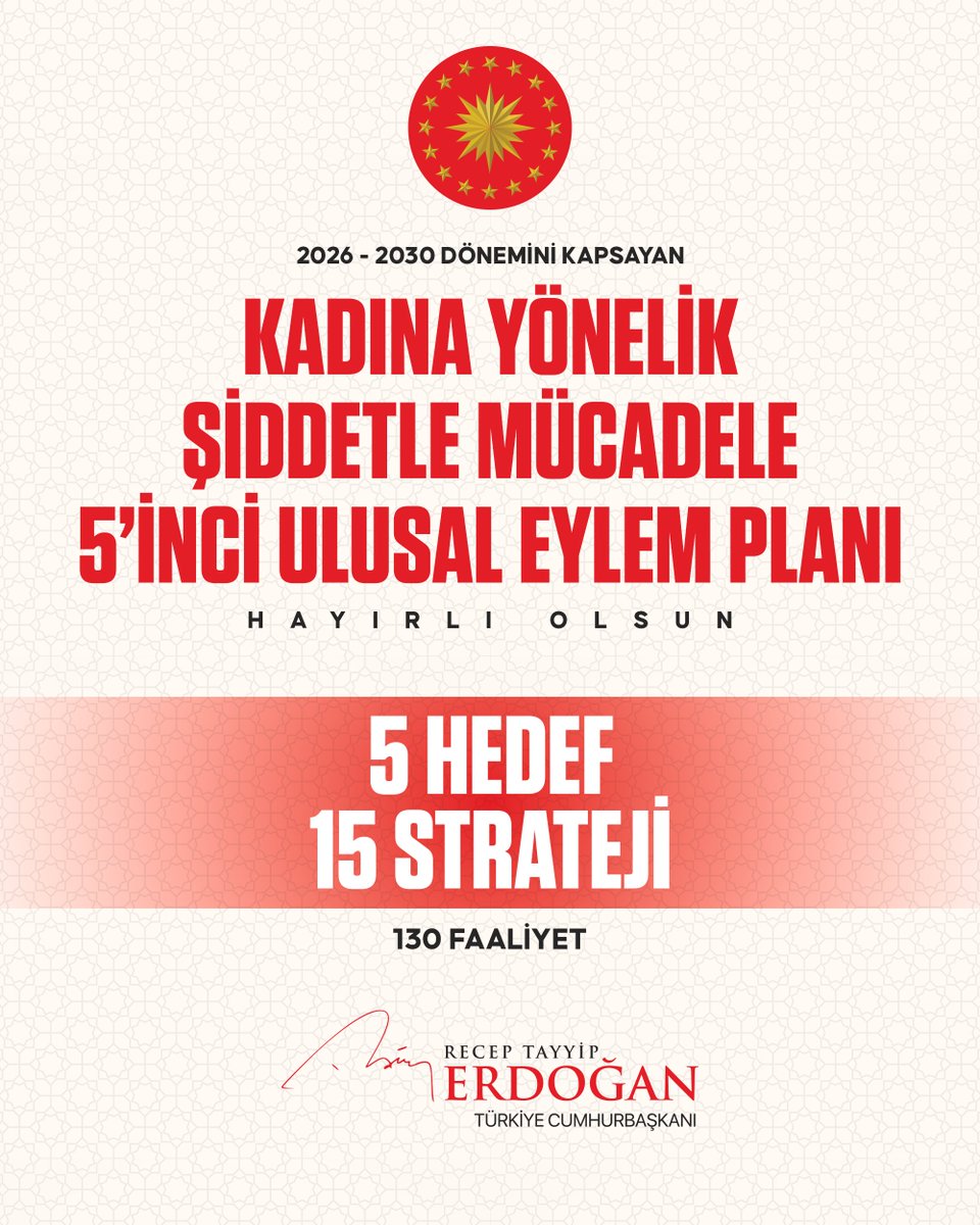 Kadına Yönelik Şiddetle Mücadele İçin 5. Ulusal Eylem Planı Yürürlükte