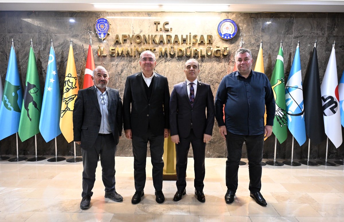 İscehisar Mermerciler Derneği Başkanı, Afyonkarahisar Emniyet Müdürü'nü Ziyaret Etti