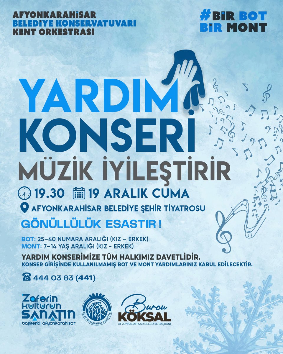 Afyonkarahisar'da Müzikle Isınacak Minik Yürekler İçin Anlamlı Konser