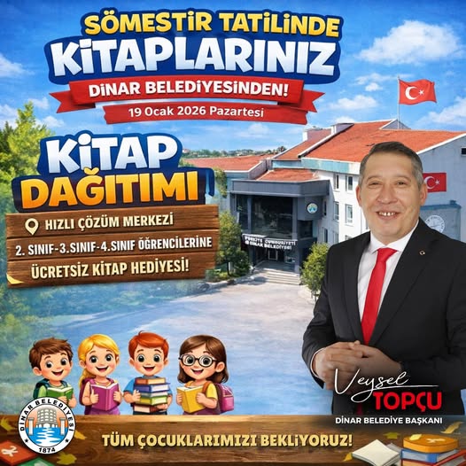 Afyonkarahisar'da Öğrencilere Sömestr Tatilinde Ücretsiz Kitap Desteği
