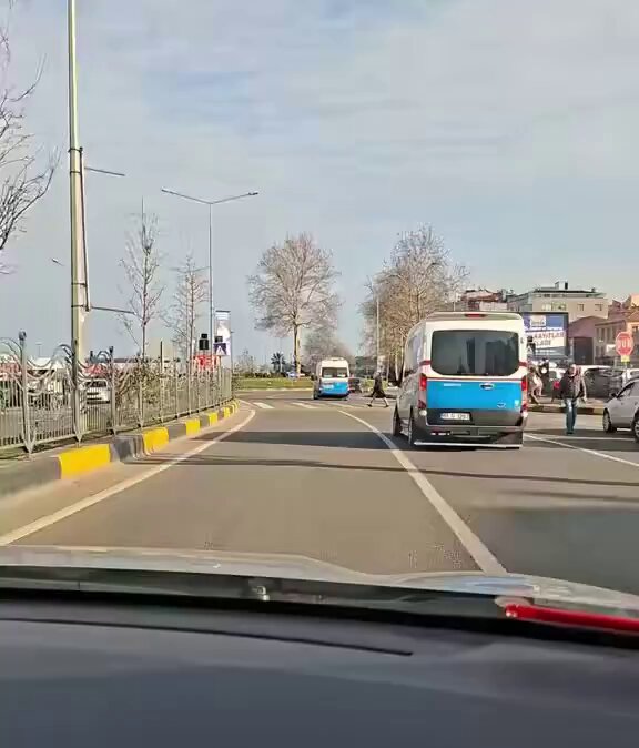 Trabzon'da Yaya Geçidinde Yaşanan Gerginlik