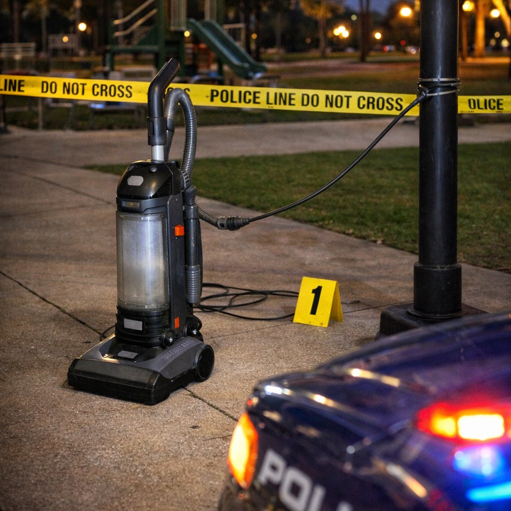 Florida'da Elektrikli Süpürge ile Kamuya Açık Alanda Yaşanan Skandal Olay