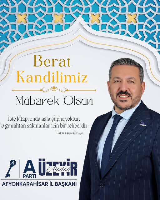 Afyonkarahisar'da Berat Kandili Mesajı: Bağışlanma ve Rahmet Temennisi