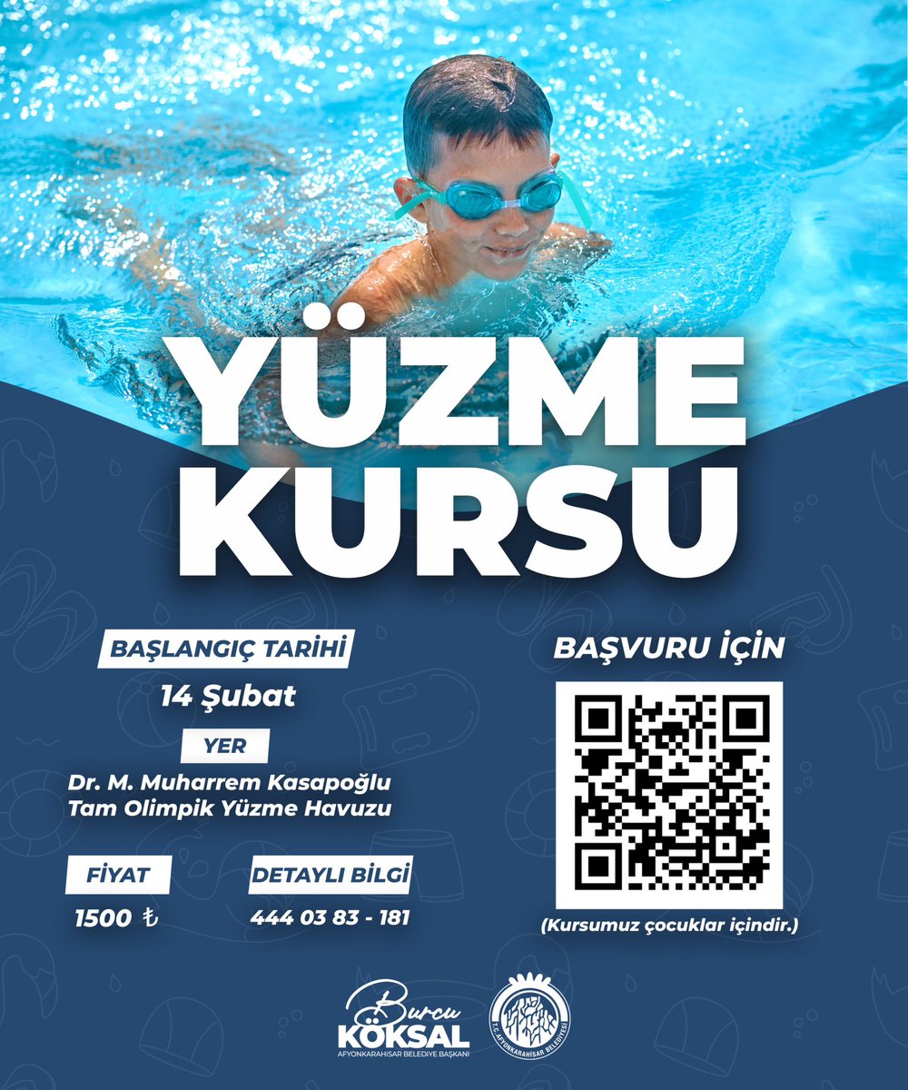 Afyonkarahisar'da Çocuklar İçin Yüzme Kursları Başlıyor