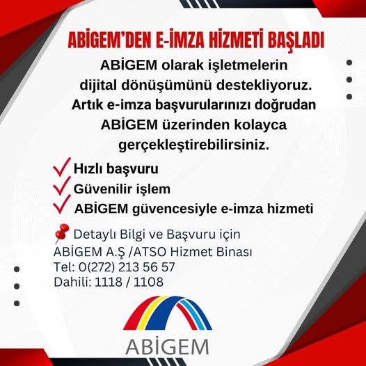 Afyonkarahisar'da E-İmza Hizmeti ABİGEM Üzerinden Başladı