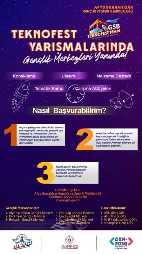 Afyonkarahisar Gençlik Merkezleri TEKNOFEST 2026 Başvurularına Destek Veriyor