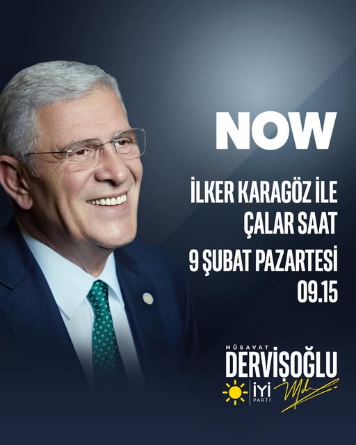 İYİ Parti Genel Başkanı Müsavat Dervişoğlu, Yarın Ekranlara Konuk Oluyor