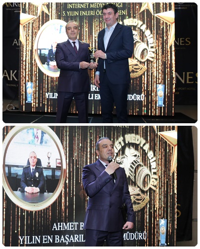 Afyonkarahisar Emniyet Müdürü Ahmet Birtan Erol'a Yılın En Başarılı Emniyet Müdürü Ödülü