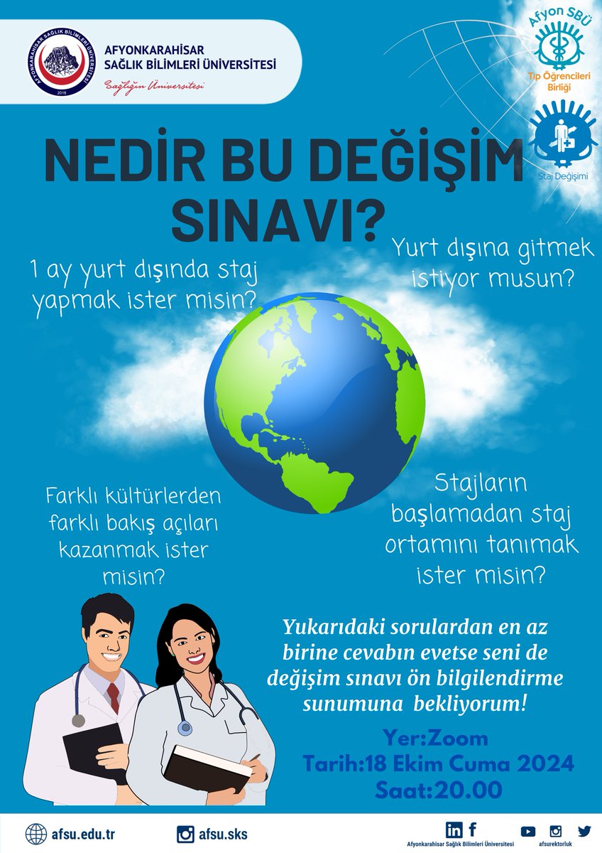 Değişim Sınavı Afyonkarahisar Sağlık Bilimleri Üniversitesi'nde Yürürlüğe Giriyor