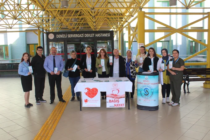 Denizli Servergazi Devlet Hastanesi'nden Organ Bağışı Haftası Etkinliği