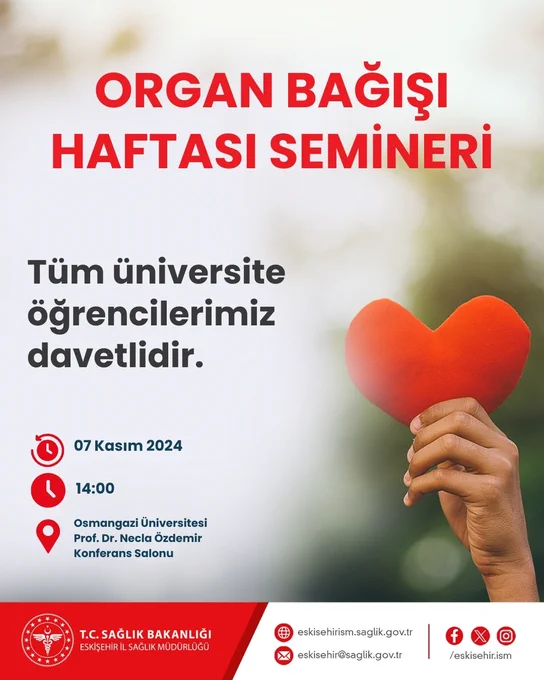 Eskişehir'de Organ Bağışı Haftası Semineri Düzenleniyor