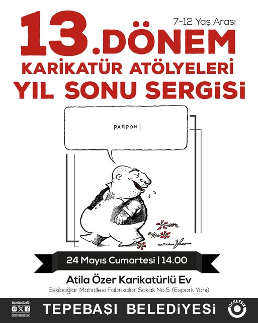 Tepebaşı Belediyesi Karikatür Atölyesi Yıl Sonu Sergisi Açılıyor