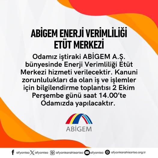 Afyonkarahisar'da Enerji Verimliliği Etüt Merkezi Hizmete Giriyor