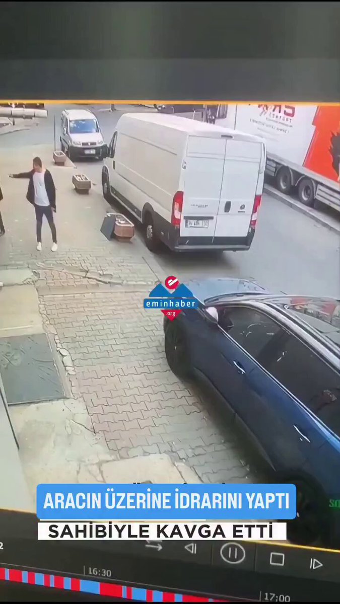 İstanbul'da Park Halindeki Araca İdrarını Yapan Kişi Kameralara Yakalandı
