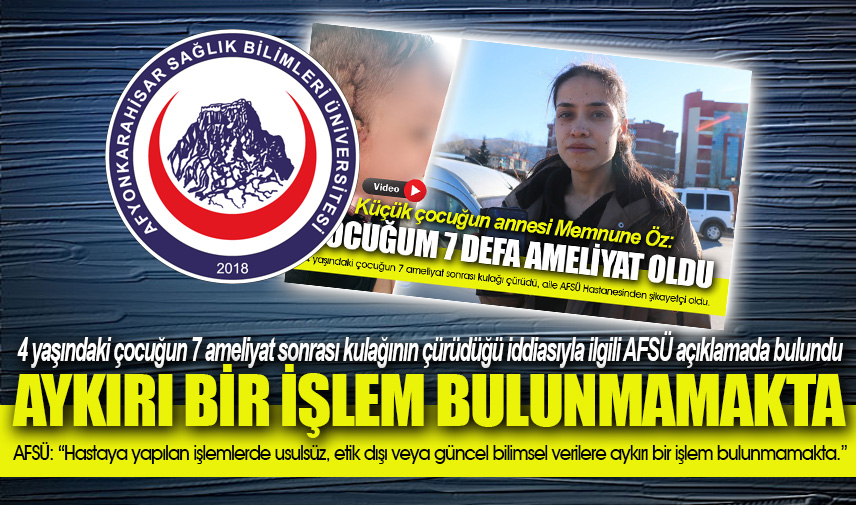 AFSÜ: Aykırı bir işlem bulunmamakta