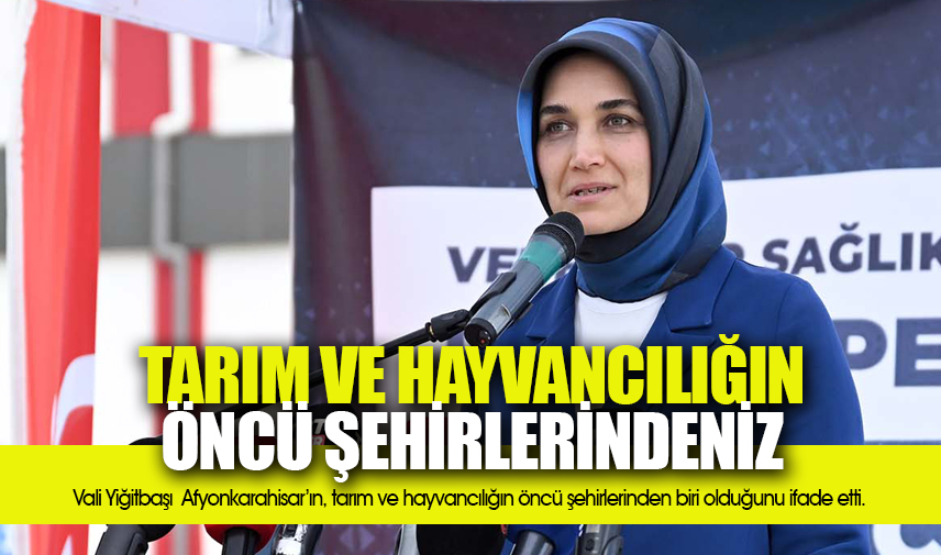 Vali Yiğitbaşı: Afyonkarahisar, tarım ve hayvancılığın öncü şehirlerinden