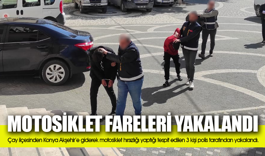 Motosiklet çalan 3 kişi tutuklandı