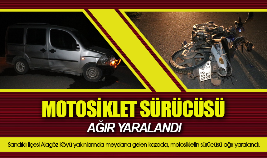 Ticari araç ile çarpışan motosikletin sürücüsü ağır yaralandı