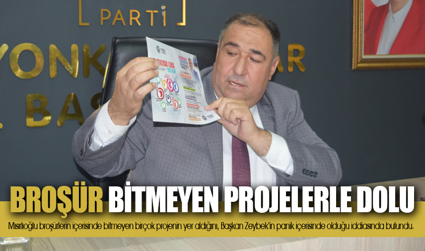 Broşür bitmeyen projelerle dolu