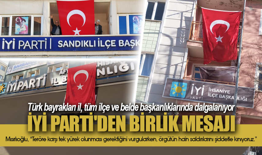 İYİ Parti'den Türk bayraklarıyla birlik mesajı