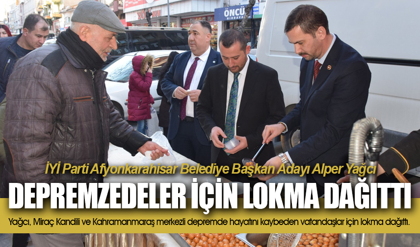 Yağcı lokma dağıttı