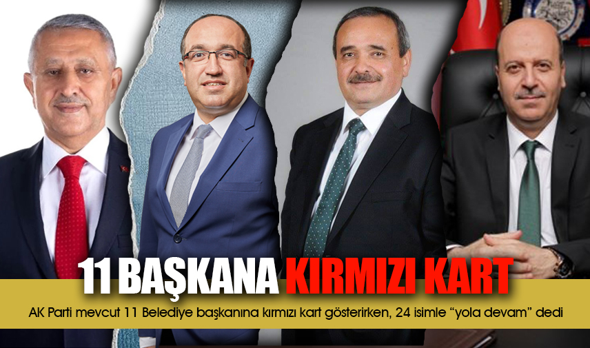 11 başkana kırmızı kart