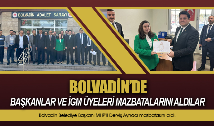 Bolvadin'de başkanlar mazbatalarını aldılar