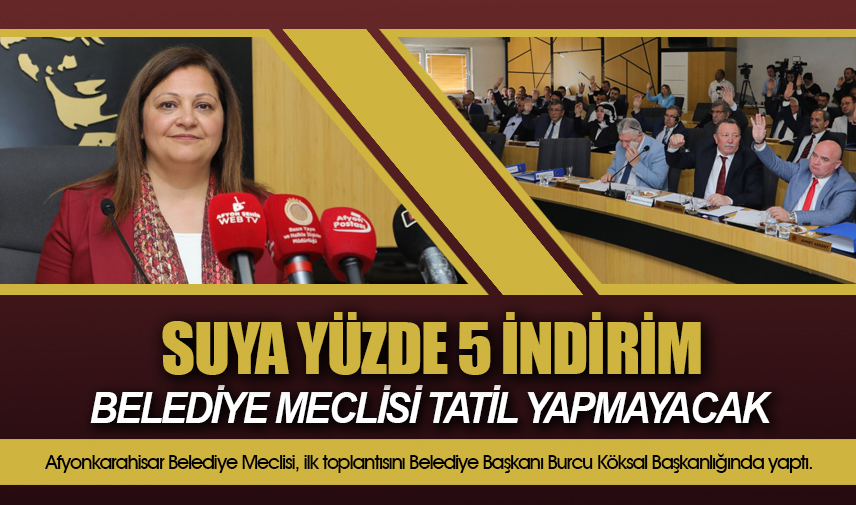 Suya yüzde 5 indirim yapıldı