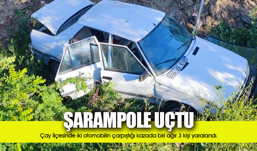 İki otomobilin çarpıştığı kazada 3 kişi yaralandı