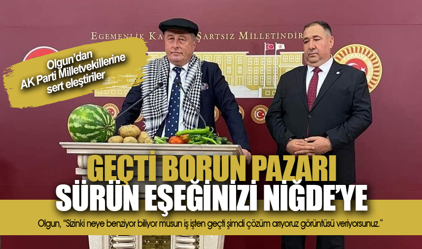 Olgun: Geçti borun pazarı sürün eşeğinizi Niğde’ye