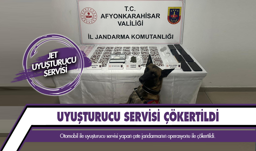 Otomobil ile uyuşturucu servisi yapan çeteyi jandarma çökertti